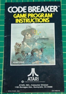 Atari 2600 Game Manual: Code Breaker - Picture 1 of 2