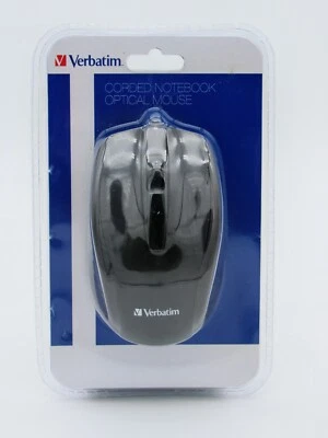 Verbatim Wired USB Computer Mouse - Ambidextrous - Black 98106 Glossy Finish - Image 1 of 4
