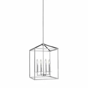 Perryton Small 12.25 in. 4-Light Chrome Modern Transitional Candlestick Pendant - Picture 1 of 5