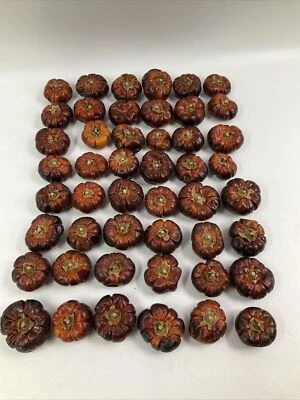 Mini calabazas totalmente secas calabaza pimientos otoño naranja florero relleno decoración artesanía Foto 1 de 4