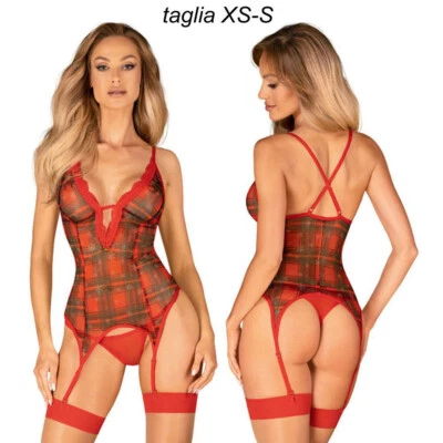 Obsessive Corsetto intimo Jollymore rosso per Natale con motivo natalizio Capoda - Immagine 1 di 4