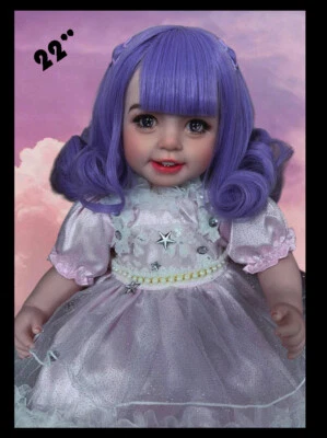 Thai Amulet Luk Thep Purple Hair Size 22" Wealth Business Yant Body By Aj NiKom - Image 1 of 4