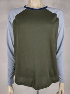 Title Nine green blue crew neck raglan sleeve Baseball tee womens Small - Picture 1 of 6