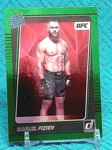 2022 Donruss UFC Rafael Fiziev RATED ROOKIE Green Flood Holo Lightweight - Picture 1 of 3