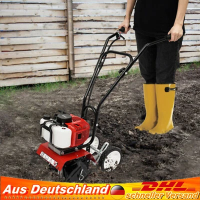 2-Takt Benzin Gartenfräse Motorhacke Radantrieb Ackerfräse Bodenfräse Kultivator - Bild 1 von 4