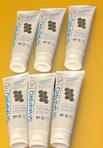 6-tubes Shapiro MD Dandruff Shampoo 4 OZ ea sulfate 5/25 - Picture 1 of 8