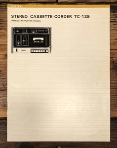 Sony TC-129 Cassette Owners / User Manual *Original* - Bild 1 von 1
