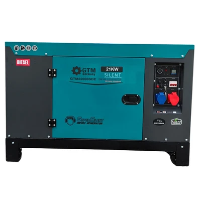 Diesel Generator 3-Phase 400V GTM 21000SDE 21KW Silent Water-Cooled 1387cc AVR - Image 1 of 4