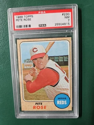1968 Topps Baseball #230 Pete Rose☆☆PSA 7 (nm)☆☆ Cincinnati Reds☆☆ Foto 1 de 2