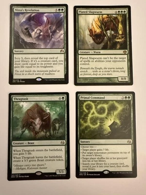 MTG Magic The Gathering Green Lot 4 Thragtusk Primal Command Nissa's Revelation - Image 1 of 2