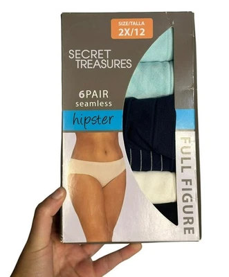 Paquete de 6 bragas hipster sin costuras Secret Treasures para mujer | 2X/12 colores surtidos Foto 1 de 3