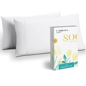Juego de fundas de almohada 100 % algodón egipcio tamaño estándar/queen de 2-800 hilos... - Imagen 1 de 8