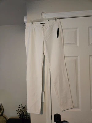 NIC+ZOE WHITE PANTS SZ 8 REAILS $128 NWT — 第 1/4 张图片
