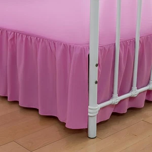 Bed Skirt Queen Size, Ruffled Bed Skirt with Split Corners, 16 Inch Drop Dust... - Picture 1 of 7