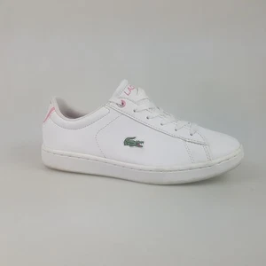 Girl's LACOSTE 'Carnaby Evo' 3 US Shoes White Sneakers Kids | 3+ Extra 10% Off - Picture 1 of 9