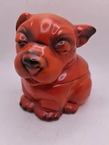 Bonzo der Hund Vintage 20er bis 30er Jahre Keramik Deckel Tabakdose ~5" - Bild 1 von 10