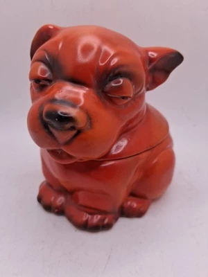 Bonzo der Hund Vintage 20er bis 30er Jahre Keramik Deckel Tabakdose ~5" - Bild 1 von 4