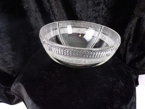 Mikasa Kristall Obstschale "Italian Countryside", 8" x 4" gerippt und mattiert - Bild 1 von 4