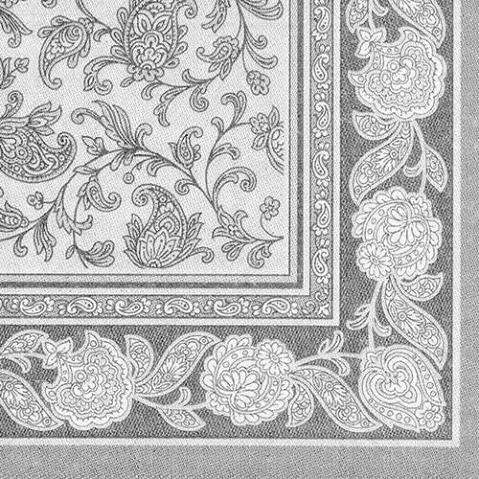 PAPSTAR Servietten 40cm 1/4 Falz Royal Ornaments grau 50 Stk.