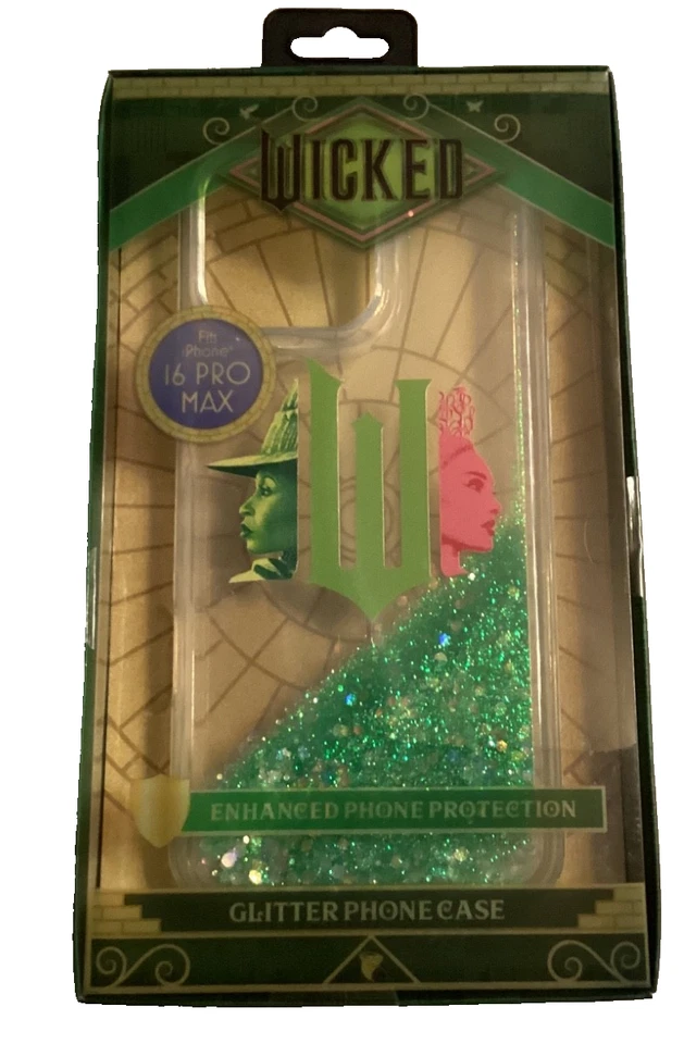 Wicked IPhone 16 Pro Max Glitter Phone Case Universal Studios—New—#917 - Image 1 of 3