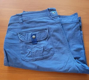 Kuhl Shorts Damen Größe 12 Blau Splash Cargo Druckknopf Tasche Wandern Bermuda Stretch - Bild 1 von 7