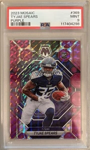 2023 Panini Mosaic - Rookies Tyjae Spears #369 Purple Mosaic Prizm /49 (RC) - Picture 1 of 2