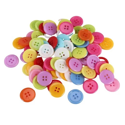 DIY Aléatoire Couleur Ensemble De 100 Couture Boutons Artisanat pour Enfants des - Photo 1/4