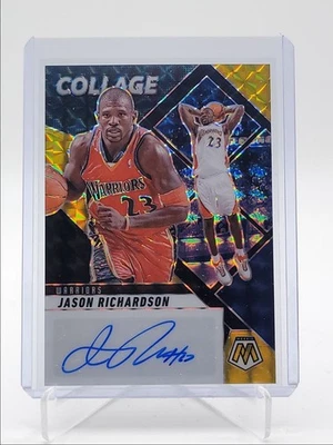 JASON RICHARDSON 2024-25 MOSAIC COLLAGE CHOICE BLACK GOLD AUTO /8 Q5692 - Image 1 of 2