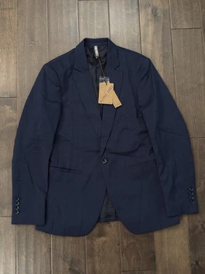 PJ Paul Jones Mens Casual Sport Coat Blazer One Button Lightweight Navy Size S - Image 1 of 4