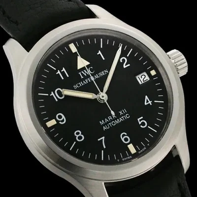IWC Fliegeruhr Mark XII IW324101 Automatik 36mm Edelstahl schwarz #SU092 - Bild 1 von 4
