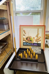 Vintage 1969 Aurora Skittle Bowl Game Family Ten Pin Action Complete Wood Parts - Picture 1 of 21