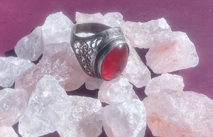 Vintage Israel .925 Sterling Silber filigran Ring - Horror Video Requisite - Bild 1 von 9