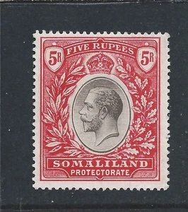 SOMALILAND 1912-19 5r BLACK & SCARLET MINT SG 72 CAT £110 - Bild 1 von 2