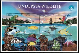 Antigua 1998 - Year of the Ocean Fish - Sheet of 12 Stamps - Scott #2163 - MNH - Picture 1 of 1