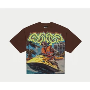 GODSPEED T-SHIRT Wave Runner Brown Wash Size Small BRAND NEW SHIPS NOW - Picture 1 of 3