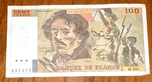 France 100 Francs 1994 Delacroix Serie Q Europe French Banknote Note 90's Era - Picture 1 of 2