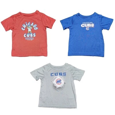 Chicago Cubs Kids Tees 3 Piece Set 2T Toddler T-shirt Set - Image 1 of 4