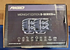 Rigid Industries - D-Series Midnight Edition - Spot - Set of 2 (202213BLK) - Picture 1 of 2