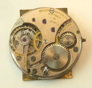 Gruen 411C mechanisches Armbanduhrwerk - Teile/Reparatur - Bild 1 von 5