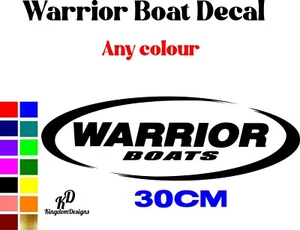 Calcomanía/vinilo de Warrior Boats para barcos/motorboat/motorboat - Imagen 1 de 3