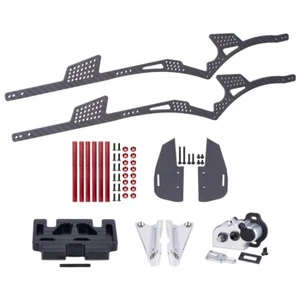 Carbon Fiber LCG Chassis Kit w/ gearbox for 1/10 RC Crawler Comp Rigs SCX10 DIY - Picture 1 of 46