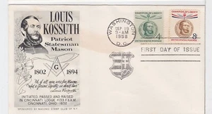 TurtlesTradingPost- Lajos Kossuth - 1958 #1117-18 Fleetwood- Both Stamps - Picture 1 of 1