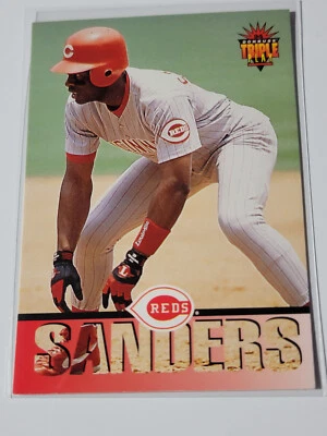 REGGIE SANDERS 1994 Donruss Triple Play #219.  REDS - Image 1 of 2