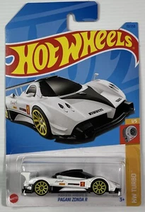 HOT WHEELS Pagani Zonda R #72 White HW Turbo 1/5 Long Card 2023 - Picture 1 of 3