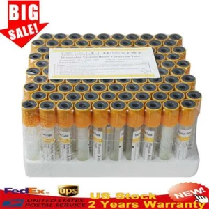 lot 100pc Sterile Glass Vacuum Blood Collection Gel Clot Activator Tubes 3mL CE - Picture 1 of 17