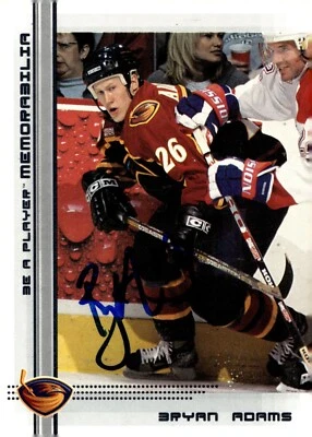 Bryan Adams - Signed 2000-01 In The Game Be A Player Memorabilia RC #81 - Image 1 of 2