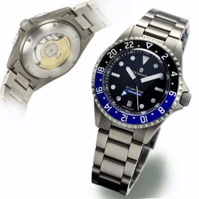 Steinhart Ocean One Titanium 500 GMT Ceramic Automatic Men Watch 103-0662 Batman - Image 1 of 4