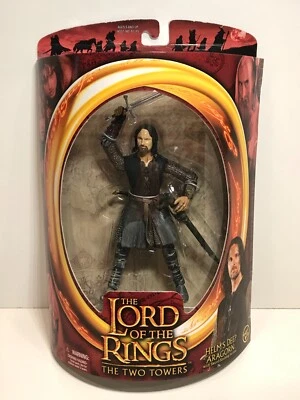 ToyBiz Señor de los Anillos Cascos Profundos ARAGORN 6" Figura de Acción Dos Torres 2002 NUEVO Foto 1 de 4
