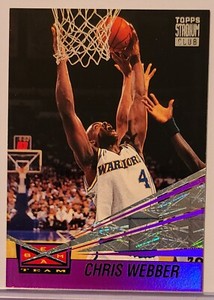 1993/94 Stadium Club Members Only Beam Team Chris Webber Rc #21 A1