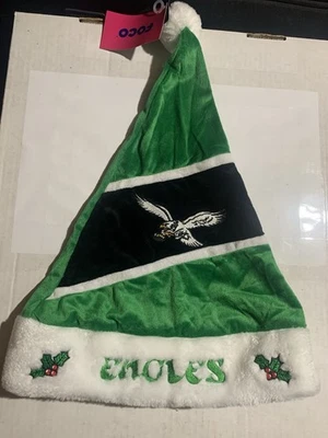 Chapéu de Papai Noel Philadelphia Eagles bordado retrô colorblock - Imagem 1 de 3